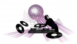 4065356-illustraties-met-dj-records-draai-schijf-en-lichtend-disco-bal